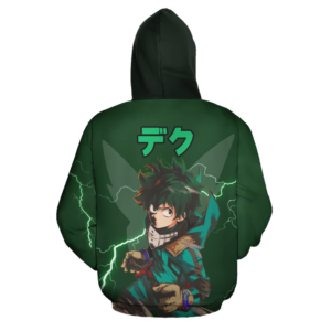 Izuku Midoriya Deku Zip Hoodie My Hero Academia Anime Shirt Fan Gift HA06 6