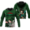 Izuku Midoriya Deku Zip Hoodie My Hero Academia Anime Shirt Fan Gift HA06 9