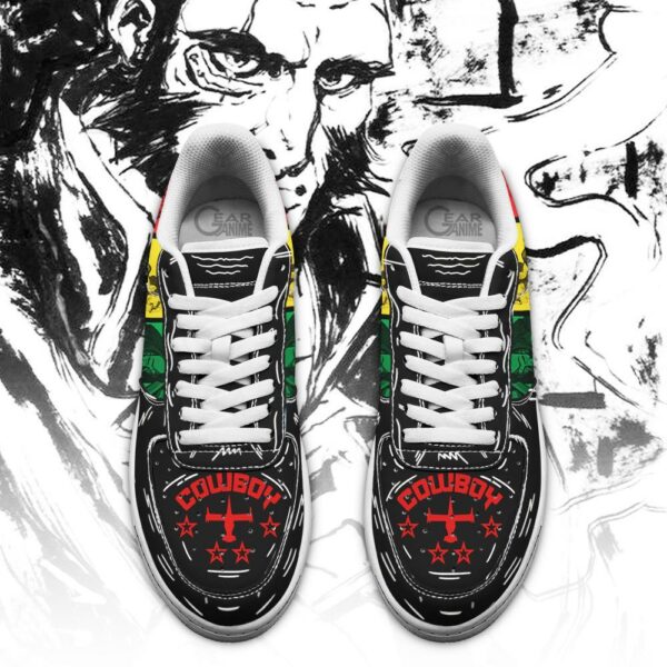 Jet Black Cowboy Bebop Sneakers Anime Custom Shoes PT10 4