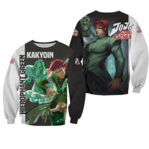 Kakyoin Hierophant Green Shirt JoJo Anime Hoodie Sweater 4