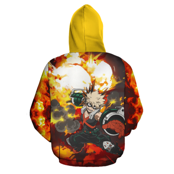 Katsuki Bakugou Zip Hoodie My Hero Academia Anime Shirt Fan Gift HA06 2