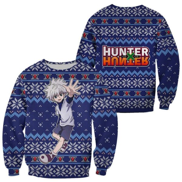 Killua Ugly Christmas Sweater Hunter X Hunter Anime Xmas Gift Custom Clothes 1