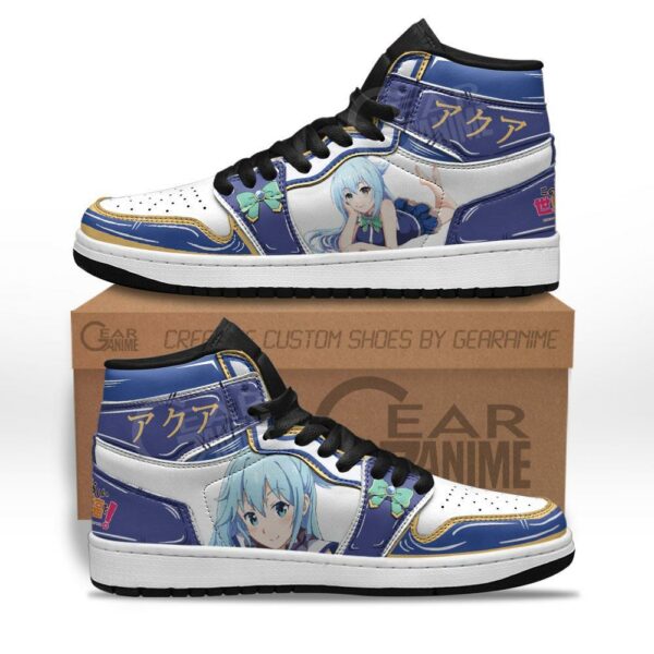 KonoSuba Aqua Sneakers Custom Anime Shoes 1