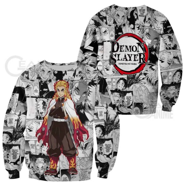 Demon Slayer Rengoku Hoodie Anime Mix Manga KNY Shirt 2