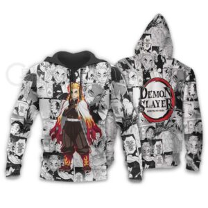 Demon Slayer Rengoku Hoodie Anime Mix Manga KNY Shirt 11