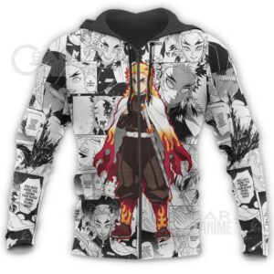 Demon Slayer Rengoku Hoodie Anime Mix Manga KNY Shirt 15