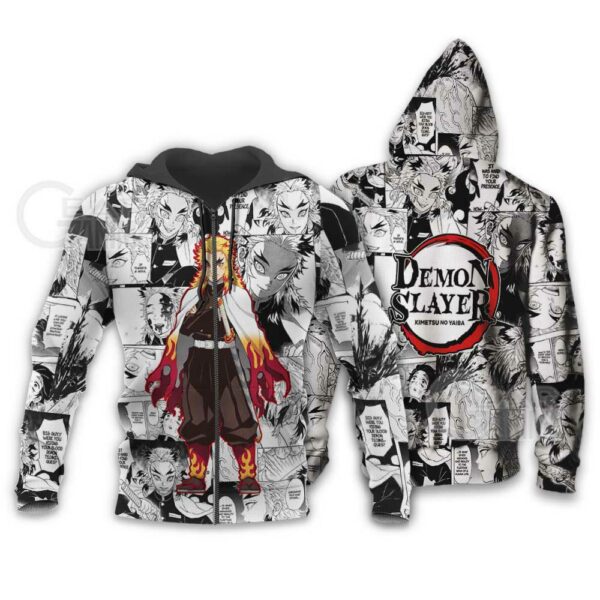 Demon Slayer Rengoku Hoodie Anime Mix Manga KNY Shirt 1