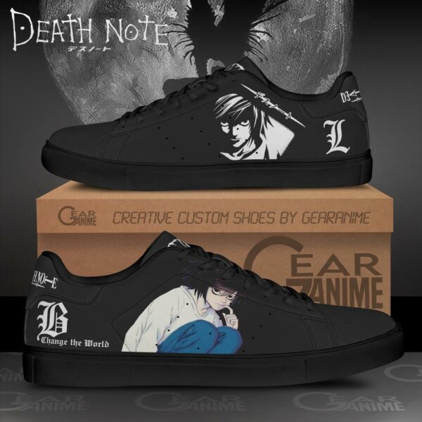 L Lawliet Shoes Death Note Custom Anime Shoes PN11 1