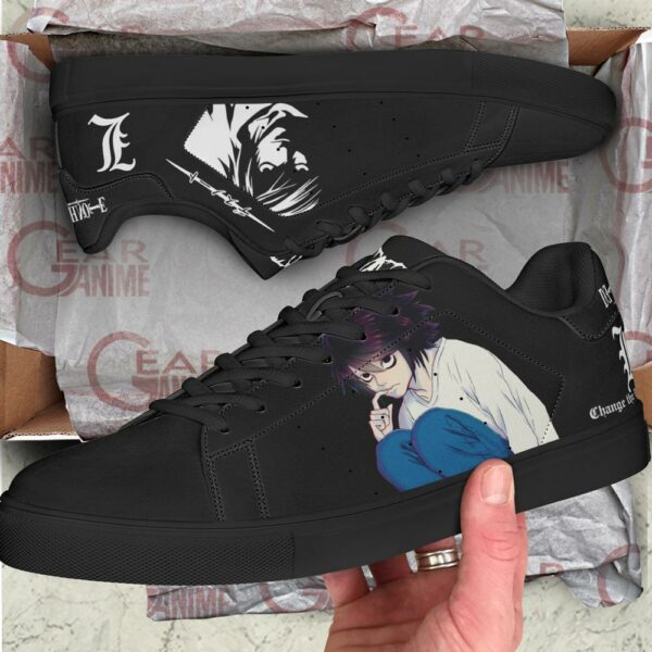 L Lawliet Shoes Death Note Custom Anime Shoes PN11 2