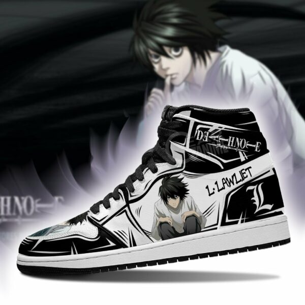 L. Lawliet Sneakers Custom Death Note Anime Shoes Fan MN05 3