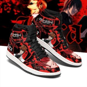 Light Yagami Sneakers Red Custom Death Note Anime Shoes Fan MN05 4