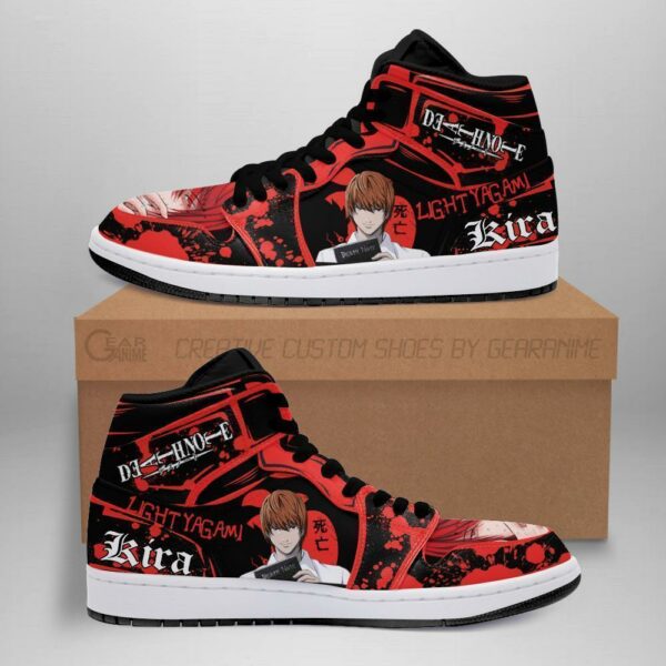 Light Yagami Sneakers Red Custom Death Note Anime Shoes Fan MN05 1