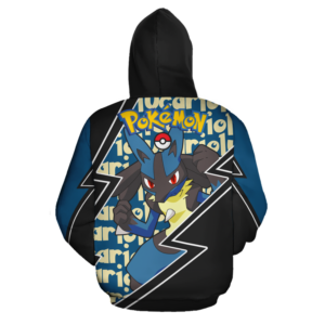 Lucario Zip Hoodie Costume Pokemon Shirt Fan Gift Idea VA06 6