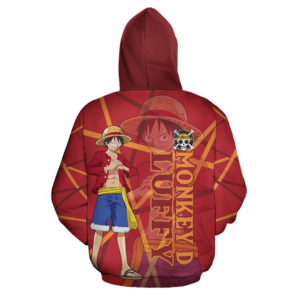 Luffy Zip Hoodie Cosplay One Piece Shirt Anime Fan Gift Idea VA06 7