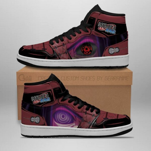 Madara Shoes Rinnegan & Mangekyou Sneakers High Top Anime 2