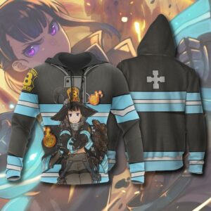 Maki Oze Fire Force Hoodie Shirt Anime Uniform Sweater Jacket 11