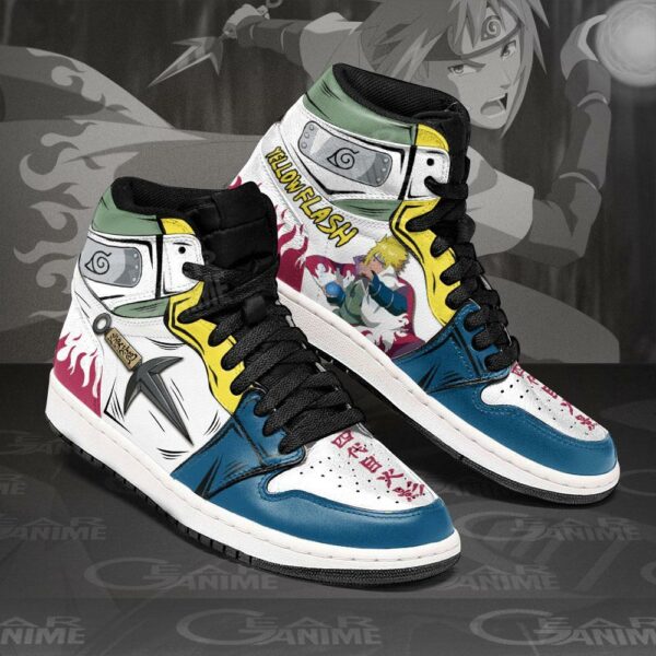 Minato Sneakers Custom Yellow Flash Kunai Naruto Anime Shoes 2