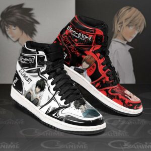 Light Yagami and L Lawliet Sneakers Custom Death Note Anime Shoes 5