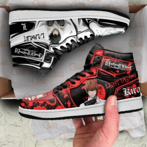 Light Yagami and L Lawliet Sneakers Custom Death Note Anime Shoes 6