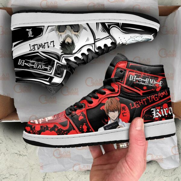 Light Yagami and L Lawliet Sneakers Custom Death Note Anime Shoes 3