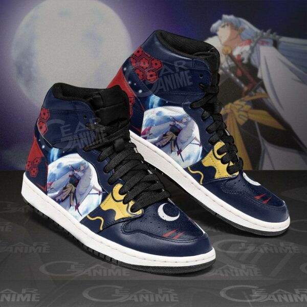 Sesshomaru Sneakers Dark Theme Custom Anime Shoes 2