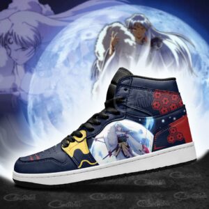 Sesshomaru Sneakers Dark Theme Custom Anime Shoes 6