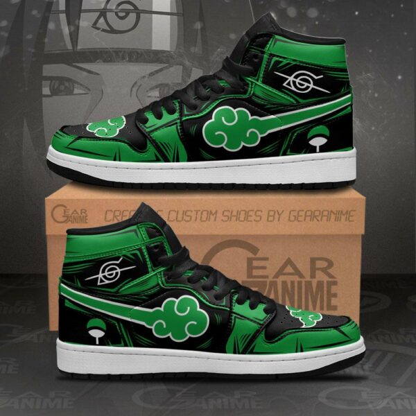 Akatsuki Sneakers Green Custom Naruto Anime Shoes 1