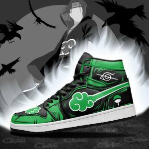 Akatsuki Sneakers Green Custom Naruto Anime Shoes 7