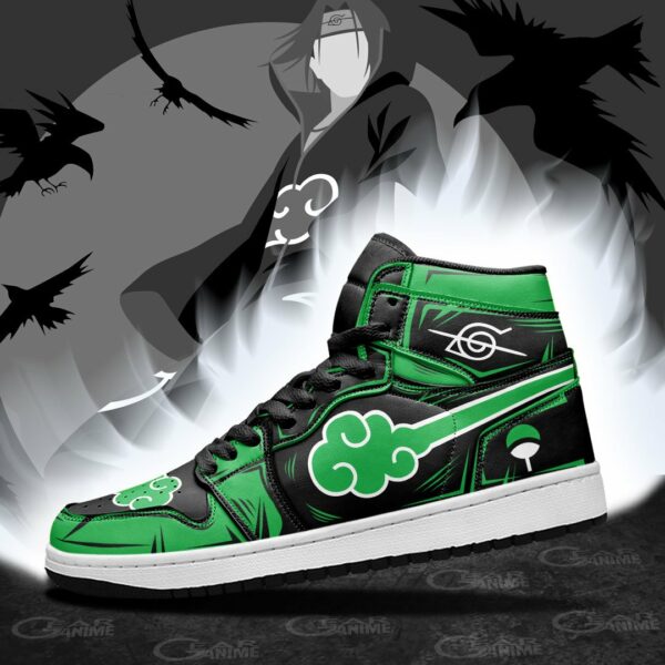 Akatsuki Sneakers Green Custom Naruto Anime Shoes 4