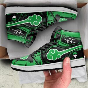 Akatsuki Sneakers Green Custom Naruto Anime Shoes 6