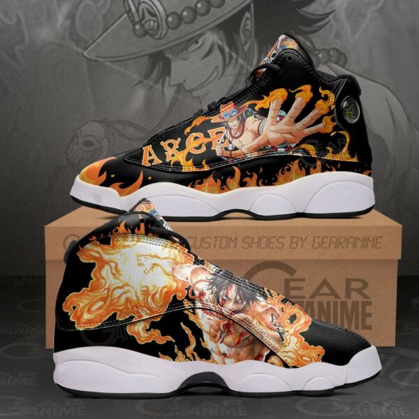 Portgas D Ace Sneakers One Piece Custom Anime Shoes 1