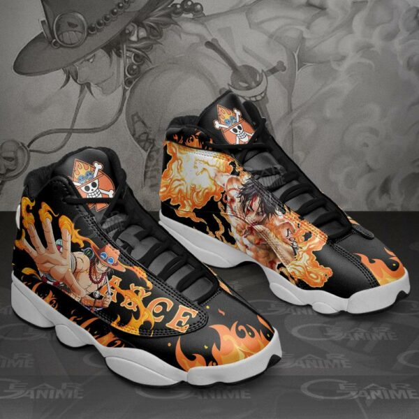 Portgas D Ace Sneakers One Piece Custom Anime Shoes 2