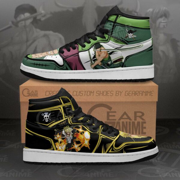 Zoro And Sanji Sneakers Custom One Piece Anime Shoes Friend Gifts 1