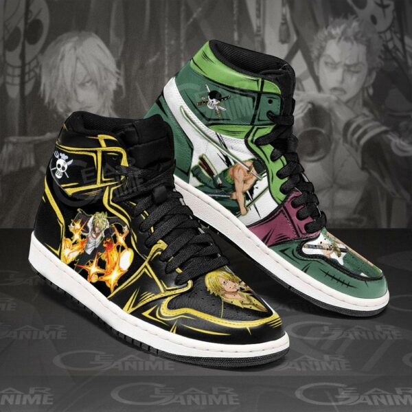 Zoro And Sanji Sneakers Custom One Piece Anime Shoes Friend Gifts 2