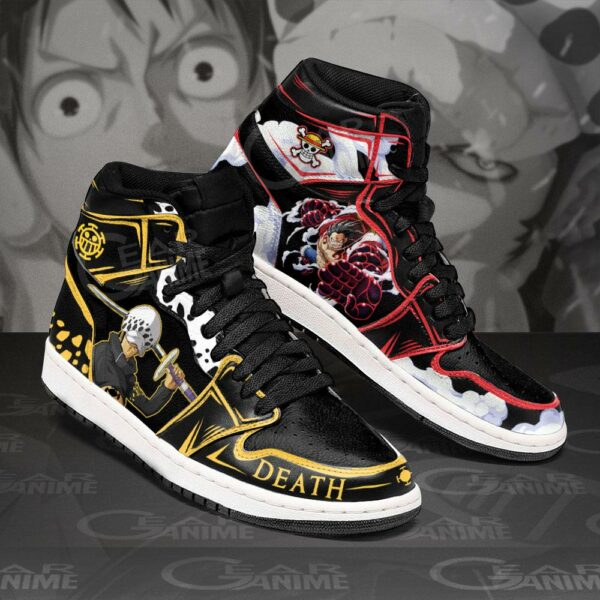 Luffy and Trafalgar Law Sneakers Custom One Piece Anime Shoes Friend Gifts 2