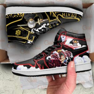 Luffy and Trafalgar Law Sneakers Custom One Piece Anime Shoes Friend Gifts 7