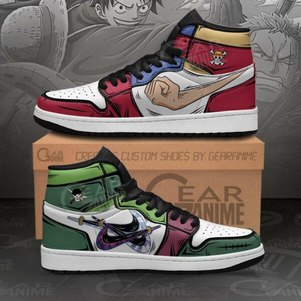 Zoro & Luffy Sneakers Gomu Gomu and Santoryu One Piece Anime Shoes 1