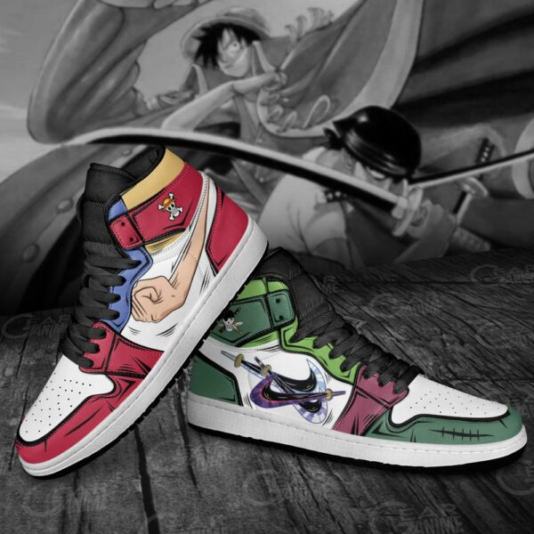 Zoro & Luffy Sneakers Gomu Gomu and Santoryu One Piece Anime Shoes 4