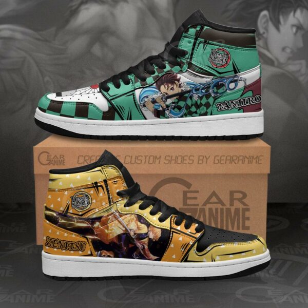 Tanjiro and Zenitsu Sneakers Custom Demon Slayer Anime Shoes 1