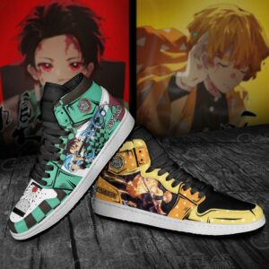 Tanjiro and Zenitsu Sneakers Custom Demon Slayer Anime Shoes 6