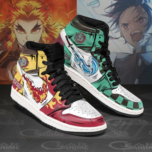 Tanjiro and Rengoku Sneakers Breathing Skill Demon Slayer Anime Shoes 2