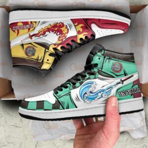 Tanjiro and Rengoku Sneakers Breathing Skill Demon Slayer Anime Shoes 6