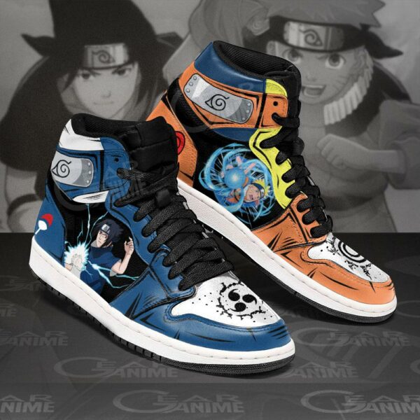 Naruto and Sasuke Sneakers Skill Custom Naruto Anime Shoes 2