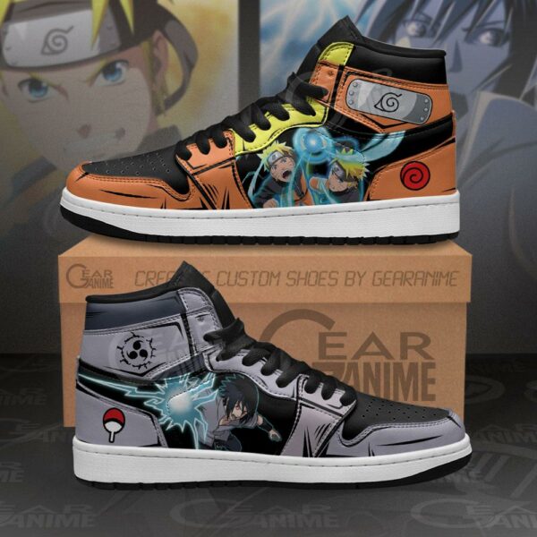 Naruto and Sasuke Sneakers Power Custom Naruto Anime Shoes 1