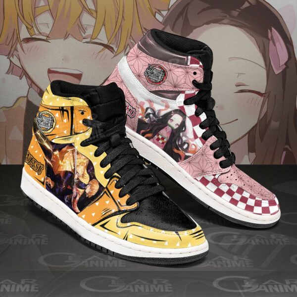 Zenitsu & Nezuko Sneakers Demon Slayer Anime Shoes 2