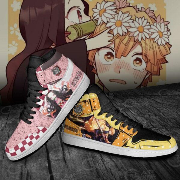 Zenitsu & Nezuko Sneakers Demon Slayer Anime Shoes 3