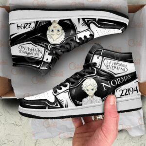 Norman The Promised Neverland Sneakers Custom Anime Shoes 7