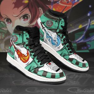 Tanjiro Breathing Sun And Water Sneakers Demon Slayer Custom Anime Shoes 5