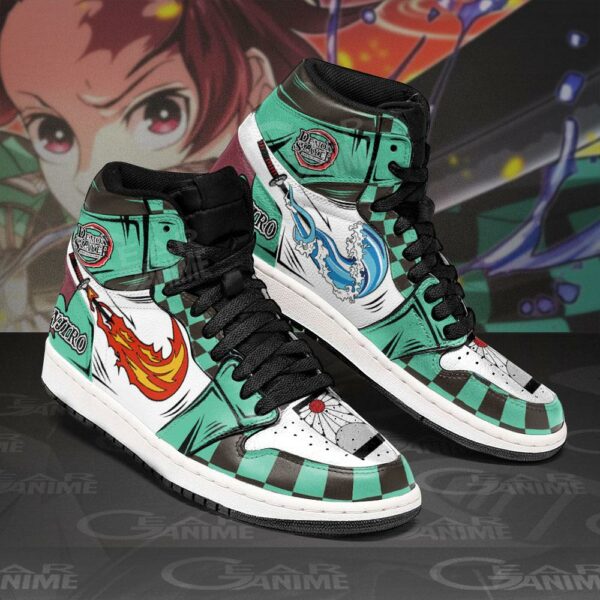 Tanjiro Breathing Sun And Water Sneakers Demon Slayer Custom Anime Shoes 2