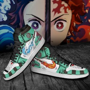 Tanjiro Breathing Sun And Water Sneakers Demon Slayer Custom Anime Shoes 7